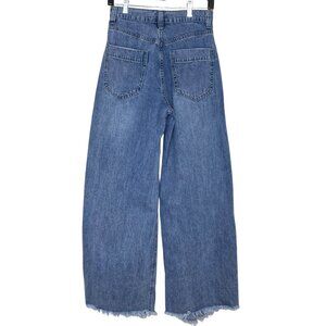 By Together Wide Leg Button Fly High Rise Jeans
